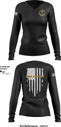 LMPD PEER SUPPORT 27640603 Women's Long Sleeve V-neck Shirt - 1