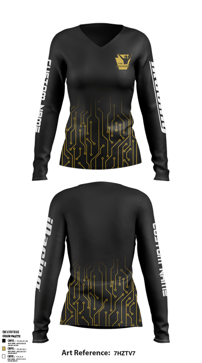 The Kohort 26796532 Women's Long Sleeve V-neck Shirt - 13