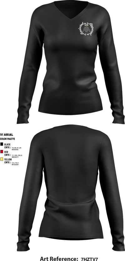 Anointed Apparel 6360588 Women's Long Sleeve V-neck Shirt - 1