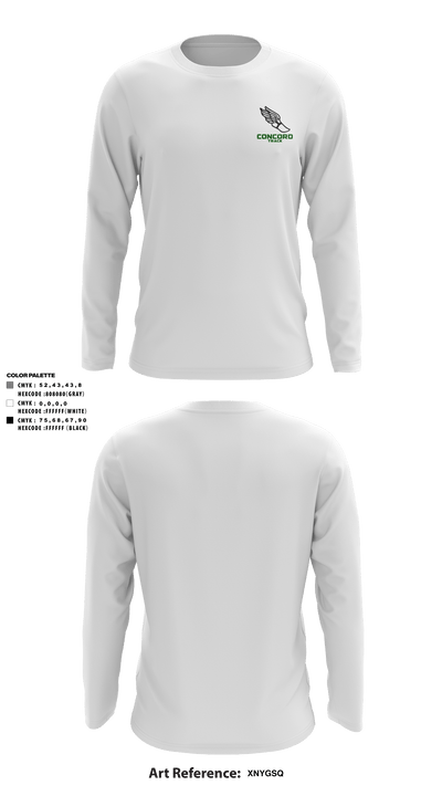Concord High School Track 53059740 Long Sleeve Performance Shirt - 5