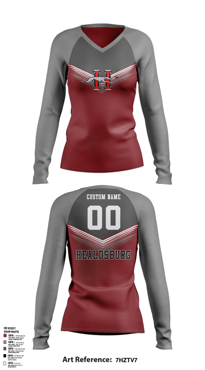 Greyhounds Badminton 55285916 Women's Long Sleeve V-neck Shirt - 37