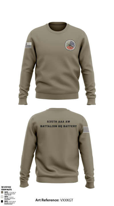 635th AAA AW Battalion HQ Battery 3041583 Crew Neck Sweatshirt - 2