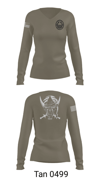 Women's Long Sleeve Vneck Shirt, , Army, Teamtime, Team time, sublimation, custom sports apparel, team uniforms, spirit wear, spiritwear, sports uniforms, custom shirts, team store, custom team store, fundraiser sports, apparel fundraiser