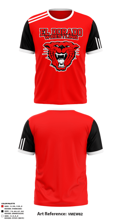 El Dorado High School Wrestling 31445016 Short Sleeve Performance Shirt - 1