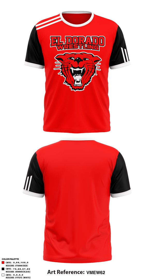Short Sleeve Performance Shirt, El Dorado High School Wrestling, Wrestling, Teamtime, Team time, sublimation, custom sports apparel, team uniforms, spirit wear, spiritwear, sports uniforms, custom shirts, team store, custom team store, fundraiser sports, apparel fundraiser