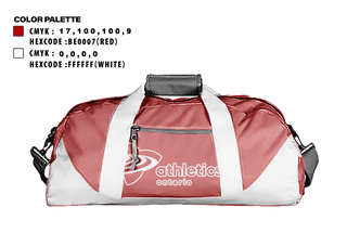 Duffle Bag, Athletics Ontario, Spirit Store, Teamtime, Team time, sublimation, custom sports apparel, team uniforms, spirit wear, spiritwear, sports uniforms, custom shirts, team store, custom team store, fundraiser sports, apparel fundraiser
