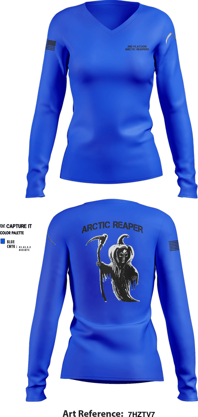 95th CBRN Company, 2nd Platoon 62199884 Women's Long Sleeve V-neck Shirt - 1