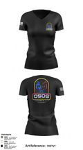 OSOS CONCRETE LLC 97572921 Women's Short Sleeve V-neck Shirt - 34