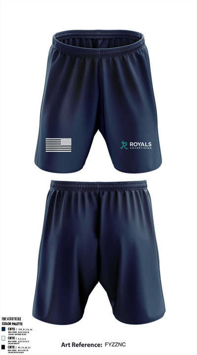 Royals Advertising 34261004 Athletic Shorts With Pockets - 26