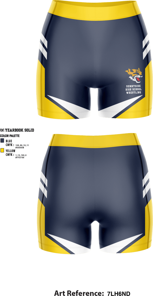 Women's Compression Shorts, Sunnyside High School Wrestling, Wrestling, Teamtime, Team time, sublimation, custom sports apparel, team uniforms, spirit wear, spiritwear, sports uniforms, custom shirts, team store, custom team store, fundraiser sports, apparel fundraiser