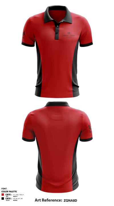 Royal Vision 13618350 Short Sleeve Performance Polo - 1
