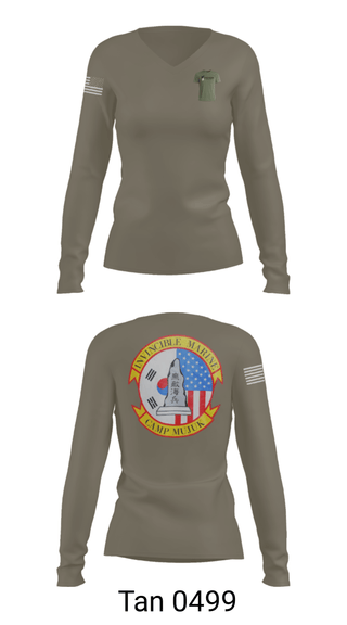 Women's Long Sleeve Vneck Shirt, , Marines, Teamtime, Team time, sublimation, custom sports apparel, team uniforms, spirit wear, spiritwear, sports uniforms, custom shirts, team store, custom team store, fundraiser sports, apparel fundraiser