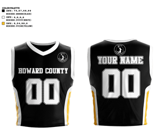 Basketball Uniform, Howard County Youth Basketball, Men's Basketball, Teamtime, Team time, sublimation, custom sports apparel, team uniforms, spirit wear, spiritwear, sports uniforms, custom shirts, team store, custom team store, fundraiser sports, apparel fundraiser