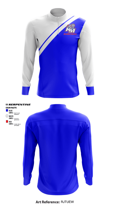 Kent-Meridian High School Basketball 68788503 Quarter Zip Jacket - 1