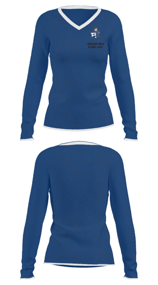 Women's Long Sleeve Vneck Shirt, Redwood High School Golf, Golf, Teamtime, Team time, sublimation, custom sports apparel, team uniforms, spirit wear, spiritwear, sports uniforms, custom shirts, team store, custom team store, fundraiser sports, apparel fundraiser