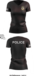 Jacksboro Police Department 19640406 Women's Short Sleeve V-neck Shirt - 1