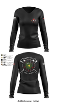 DOW 46954378 Women's Long Sleeve V-neck Shirt - 1
