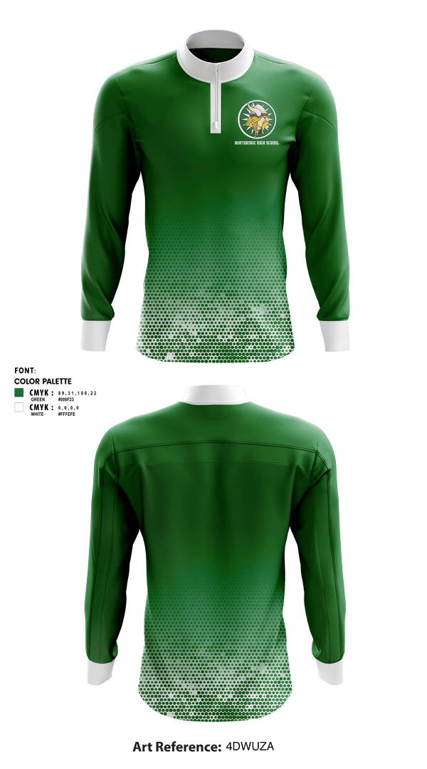 Quarter Zip Jacket, Northridge High School, Spirit Store, Teamtime, Team time, sublimation, custom sports apparel, team uniforms, spirit wear, spiritwear, sports uniforms, custom shirts, team store, custom team store, fundraiser sports, apparel fundraiser