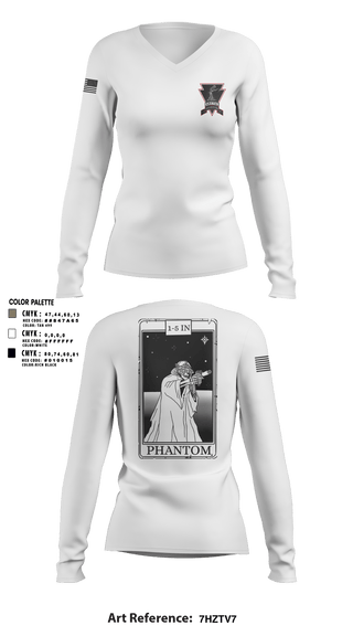 Women's Long Sleeve Vneck Shirt, 1-5 Recon, Army, Teamtime, Team time, sublimation, custom sports apparel, team uniforms, spirit wear, spiritwear, sports uniforms, custom shirts, team store, custom team store, fundraiser sports, apparel fundraiser