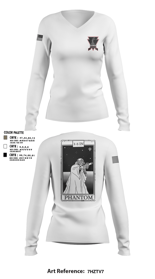 Women's Long Sleeve Vneck Shirt, 1-5 Recon, Army, Teamtime, Team time, sublimation, custom sports apparel, team uniforms, spirit wear, spiritwear, sports uniforms, custom shirts, team store, custom team store, fundraiser sports, apparel fundraiser