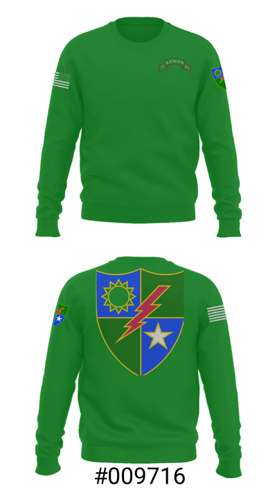 75 Ranger Regiment. 4790927 Crew Neck Sweatshirt - 7