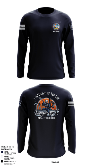 Long Sleeve Performance Shirt, MSU Toledo, Coast Guard, Teamtime, Team time, sublimation, custom sports apparel, team uniforms, spirit wear, spiritwear, sports uniforms, custom shirts, team store, custom team store, fundraiser sports, apparel fundraiser