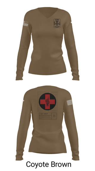 Women's Long Sleeve Vneck Shirt, , Army, Teamtime, Team time, sublimation, custom sports apparel, team uniforms, spirit wear, spiritwear, sports uniforms, custom shirts, team store, custom team store, fundraiser sports, apparel fundraiser