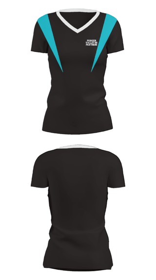 Women's Short Sleeve Vneck Shirt, Pioneer Valley HS Panthers, Women's Basketball, Teamtime, Team time, sublimation, custom sports apparel, team uniforms, spirit wear, spiritwear, sports uniforms, custom shirts, team store, custom team store, fundraiser sports, apparel fundraiser