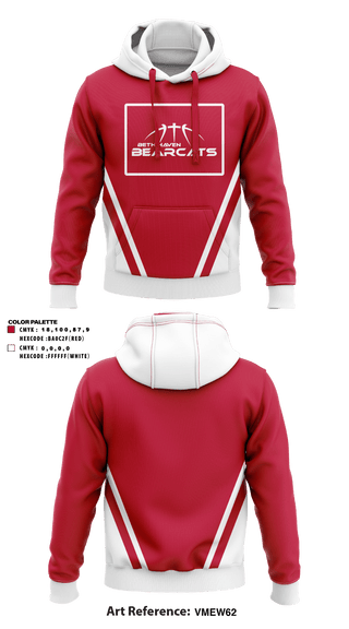 Hoodie, Beth Haven Bearcats, Men's Basketball, Teamtime, Team time, sublimation, custom sports apparel, team uniforms, spirit wear, spiritwear, sports uniforms, custom shirts, team store, custom team store, fundraiser sports, apparel fundraiser