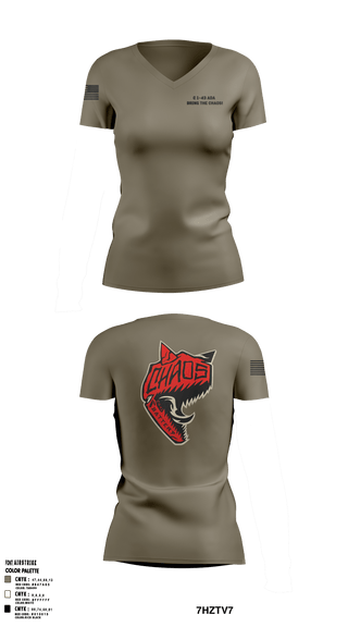 Women's Short Sleeve Vneck Shirt, , Army, Teamtime, Team time, sublimation, custom sports apparel, team uniforms, spirit wear, spiritwear, sports uniforms, custom shirts, team store, custom team store, fundraiser sports, apparel fundraiser