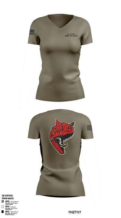 C 1-43 ADA 26758454 Women's Short Sleeve V-neck Shirt - 7