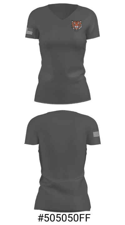 Wrightstown High School 46180949 Women's Short Sleeve V-neck Shirt - 17