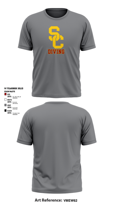 University Of Southern California Diving 38780209 Short Sleeve Performance Shirt - 33