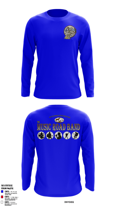 The MUSIC Road Band 71499214 Long Sleeve Performance Shirt - 1