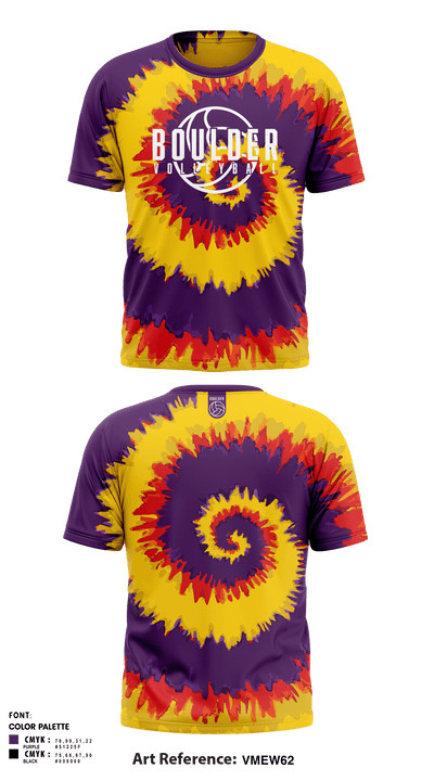 Boulder High School Boys Volleyball 67965053 Old School Cotton Feel Shirt - 2