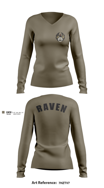 145 SFS 24638731 Women's Long Sleeve V-neck Shirt - 1