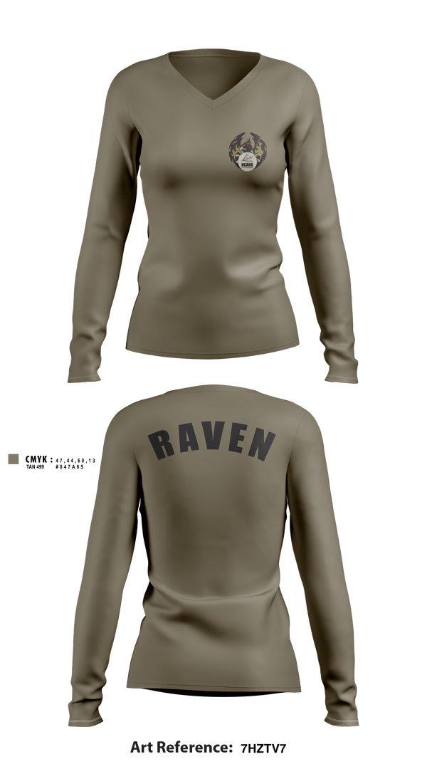 Women's Long Sleeve Vneck Shirt, , Air Force, Teamtime, Team time, sublimation, custom sports apparel, team uniforms, spirit wear, spiritwear, sports uniforms, custom shirts, team store, custom team store, fundraiser sports, apparel fundraiser