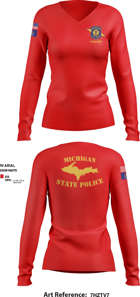 Women's Long Sleeve Vneck Shirt, , Police, Teamtime, Team time, sublimation, custom sports apparel, team uniforms, spirit wear, spiritwear, sports uniforms, custom shirts, team store, custom team store, fundraiser sports, apparel fundraiser