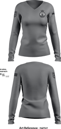 BCGS TRIDENT 3686693 Women's Long Sleeve V-neck Shirt - 6