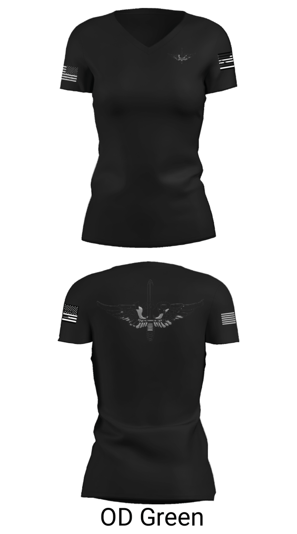 Women's Short Sleeve Vneck Shirt, , Army, Teamtime, Team time, sublimation, custom sports apparel, team uniforms, spirit wear, spiritwear, sports uniforms, custom shirts, team store, custom team store, fundraiser sports, apparel fundraiser