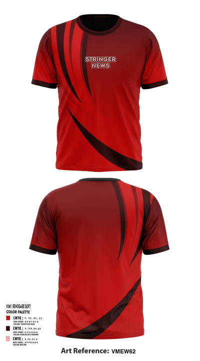 Stringer news 27368029 Short Sleeve Performance Shirt - 1