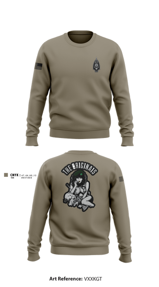 Crew Neck Sweatshirt, , Army, Teamtime, Team time, sublimation, custom sports apparel, team uniforms, spirit wear, spiritwear, sports uniforms, custom shirts, team store, custom team store, fundraiser sports, apparel fundraiser