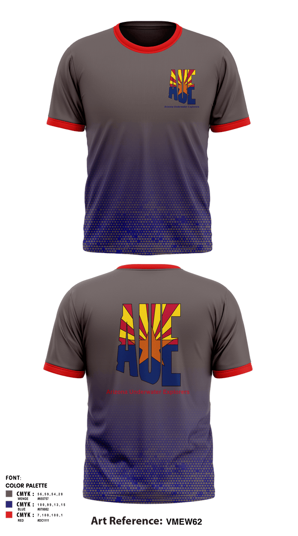 Short Sleeve Performance Shirt, Arizona Underwater Explorers, , Teamtime, Team time, sublimation, custom sports apparel, team uniforms, spirit wear, spiritwear, sports uniforms, custom shirts, team store, custom team store, fundraiser sports, apparel fundraiser
