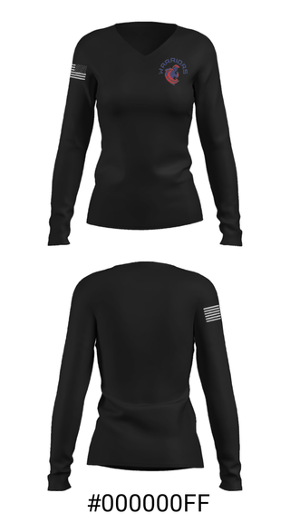 Women's Long Sleeve Vneck Shirt, The Renaissance Charter High School for Innovation Football, Football, Teamtime, Team time, sublimation, custom sports apparel, team uniforms, spirit wear, spiritwear, sports uniforms, custom shirts, team store, custom team store, fundraiser sports, apparel fundraiser
