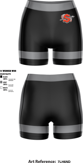 Women's Compression Shorts, Sandwich High School, Spirit Store, Teamtime, Team time, sublimation, custom sports apparel, team uniforms, spirit wear, spiritwear, sports uniforms, custom shirts, team store, custom team store, fundraiser sports, apparel fundraiser
