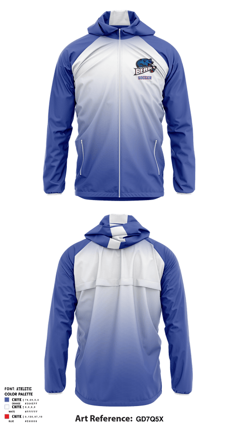 Windbreaker, John Marshall Soccer, Men's Soccer, Teamtime, Team time, sublimation, custom sports apparel, team uniforms, spirit wear, spiritwear, sports uniforms, custom shirts, team store, custom team store, fundraiser sports, apparel fundraiser