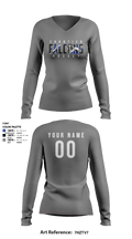 Frontier Central Hockey 50669255 Women's Long Sleeve V-neck Shirt - 6