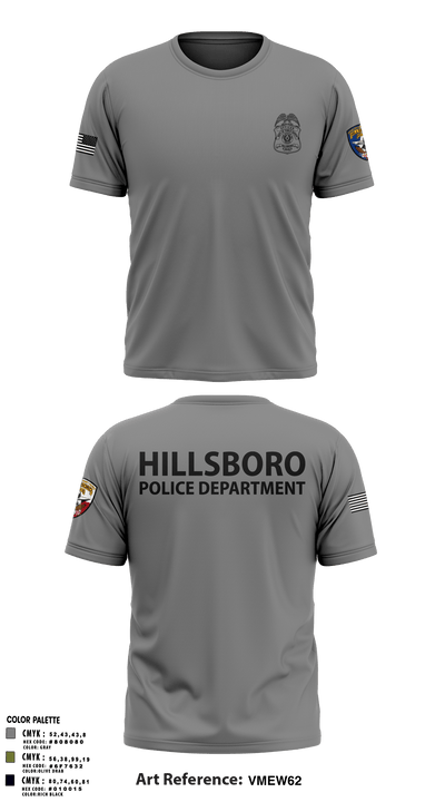 Hillsboro Police Department 31441057 Short Sleeve Performance Shirt - 4