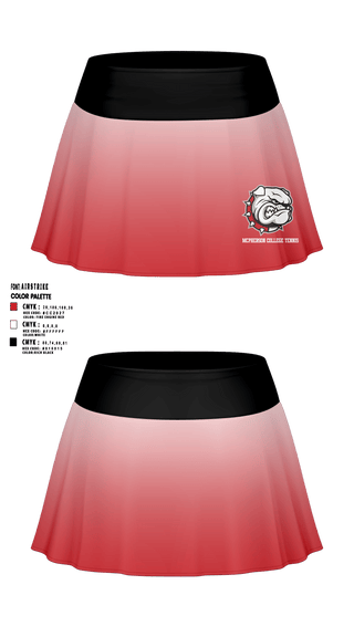 Skort, Mcpherson College, Spirit Store, Teamtime, Team time, sublimation, custom sports apparel, team uniforms, spirit wear, spiritwear, sports uniforms, custom shirts, team store, custom team store, fundraiser sports, apparel fundraiser