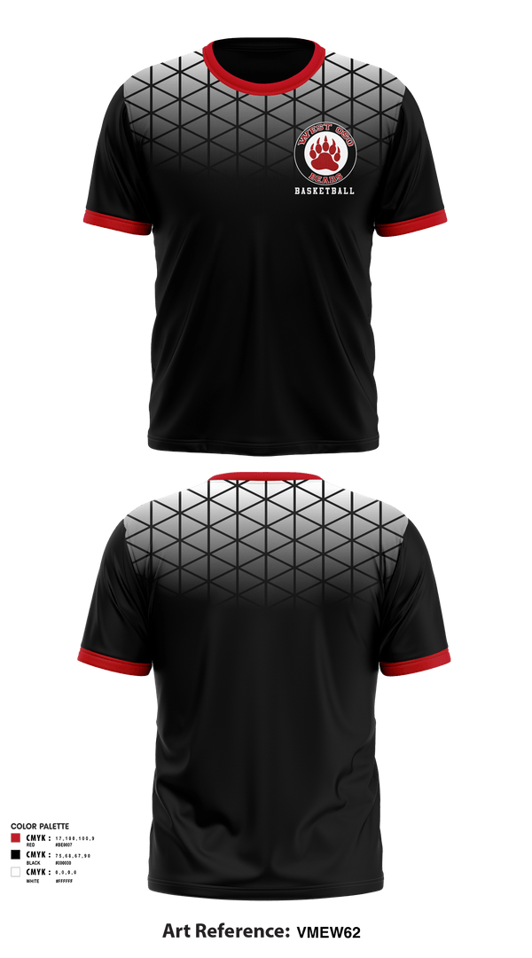 West Oso High School 66849421 Short Sleeve Performance Shirt - 1